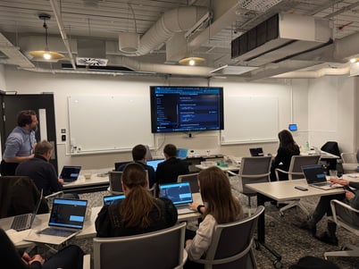 The Clientshare team sharing technical knowledge for the new AI-powered QBR platform