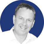 customer headshot - jonathan leaper - xerox - blue background - round