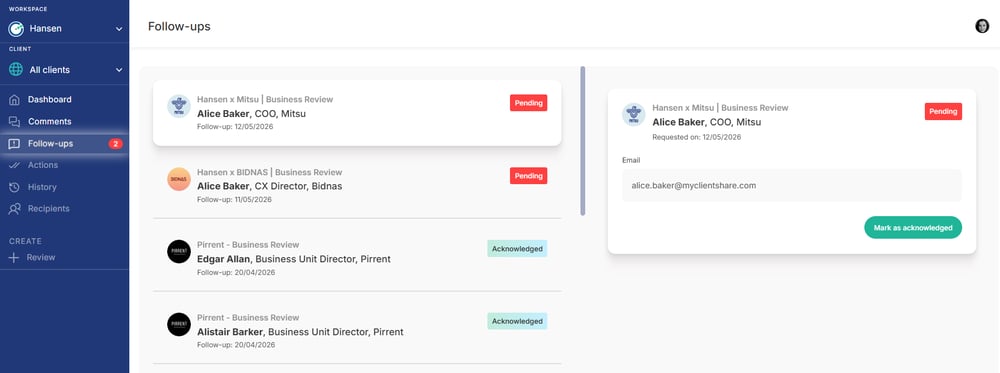 Managing Feedback comments & follow up requests SCREENSHOT 3_
