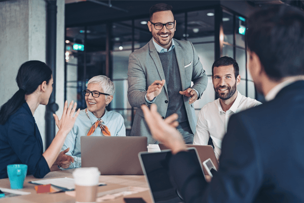 A QBR meeting between supplier and buyer, fostering loyalty