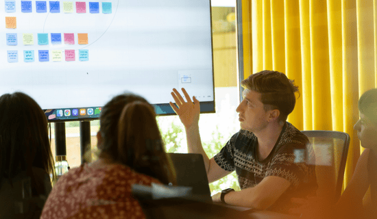 A meeting where someone is presenting evidence of value delivered in a QBR