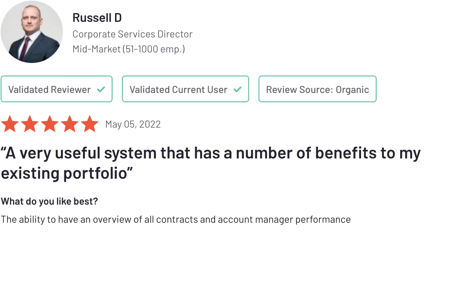 G2 Review - Russell D